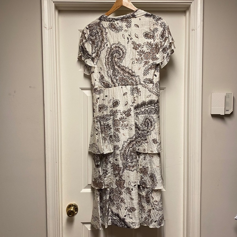 Stunning All Silk Brora Paisley Ruffled Dress 6 - Picture 3 of 11